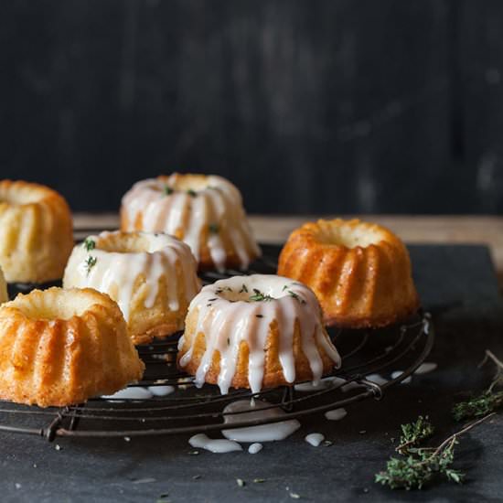 lemon and thyme mini bundt cakes