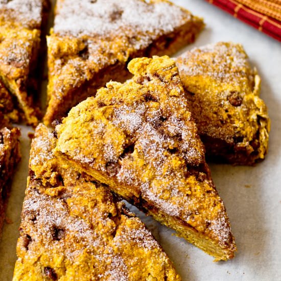 Cinnamon Chip Pumpkin Scones
