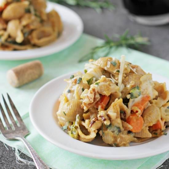 Butternut squash pasta skillet