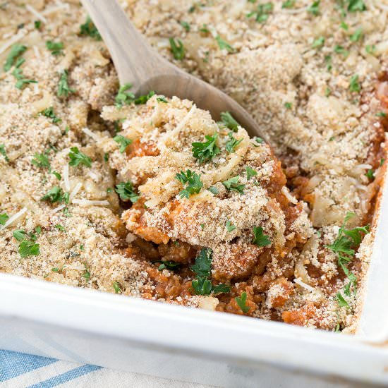 One Dish Chicken Parmesan