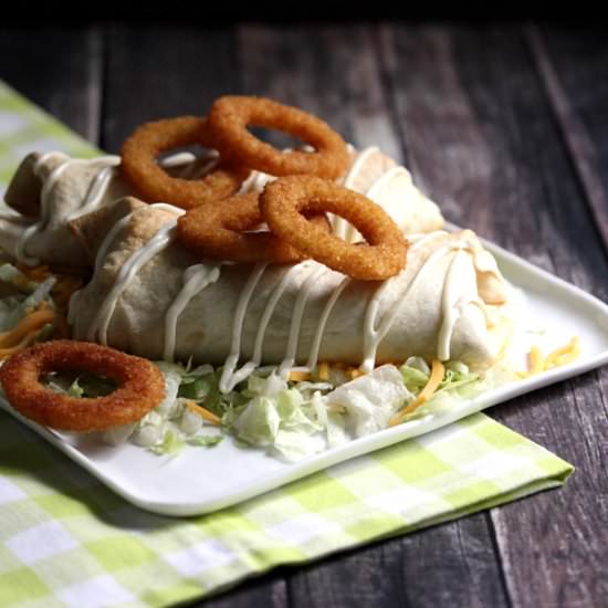 Cheeseburger Chimichangas