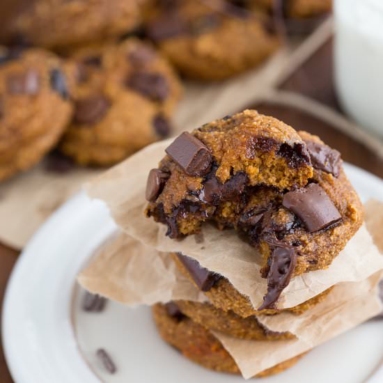 Healthy Pumpkin Chocolate Cookies