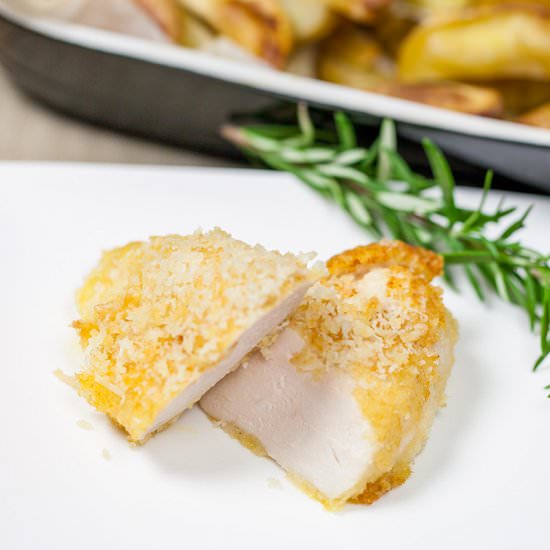 Crispy parmesan chicken