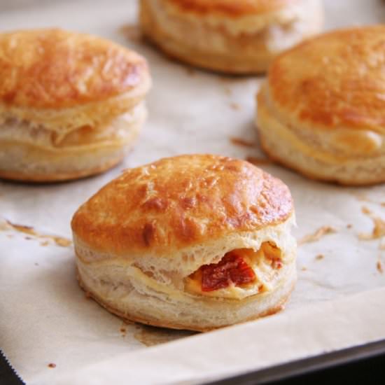 Onion & Sundried Tomato Hand Puffs