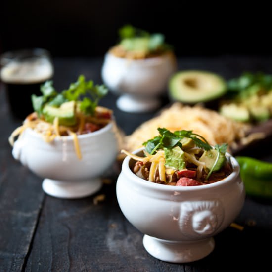 Chorizo, Hatch Chile, Porter Chili