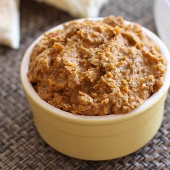 Roasted vegetable chickpea pate