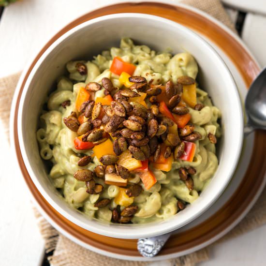 Avocado Mac with Pepita Bacon