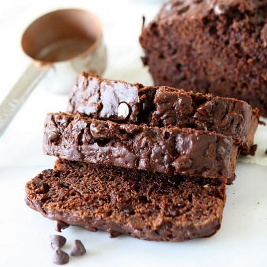 Whole Wheat Chocolate Zucchini Loaf