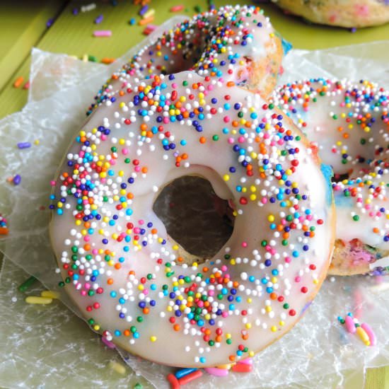 Baked Funfetti Donuts