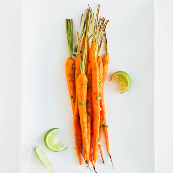 Roasted cumin lime carrots