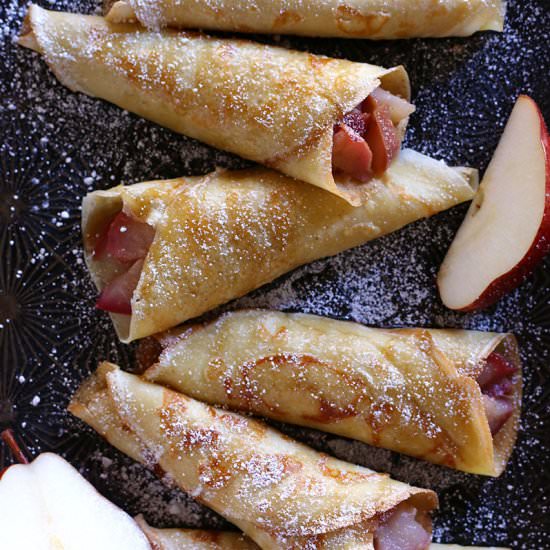 Brown Butter Pear Crepes