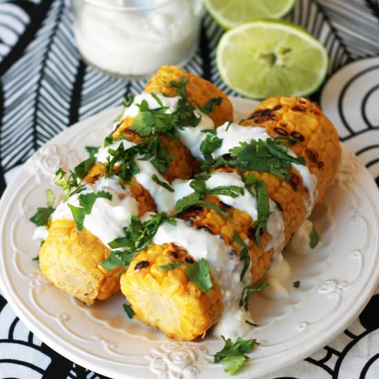 Corn with exotic cream
