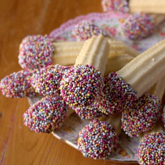 Sprinkle Dipped Viennese Fingers