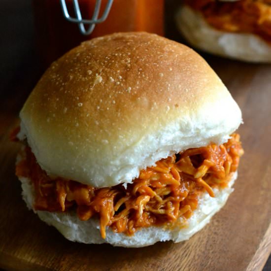 Healthy Peach BBQ Pulled Chicken