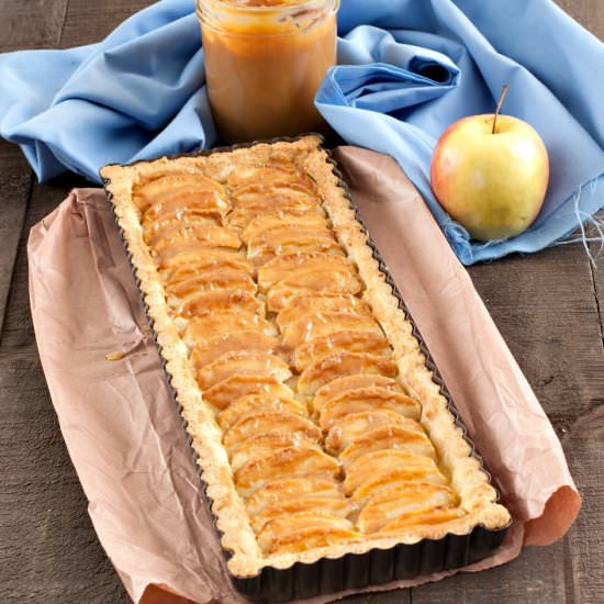 Apple and Dulce de Leche Tart