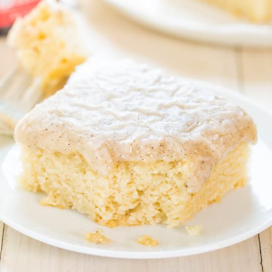 Vanilla Cake w/ Brown Butter Glaze