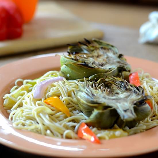 Spaghetti Artichoke Pasta