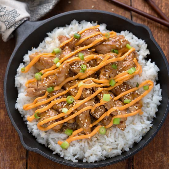 Teriyaki Chicken with Sriracha