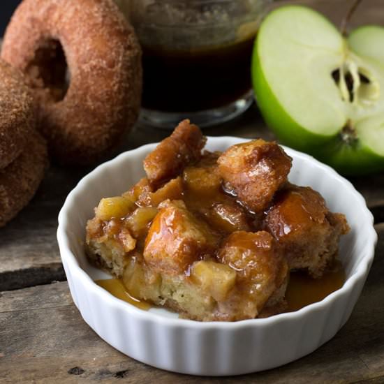 Apple Cinnamon Donut Bread Pudding