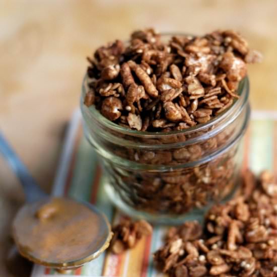 Peanut Butter and Cocoa Granola