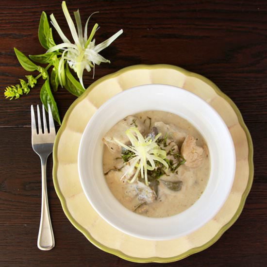 Green Curry Chicken with Eggplant