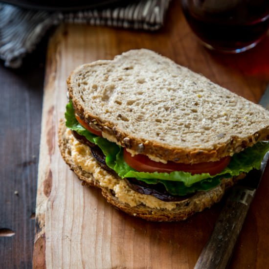 Vegan BLT with Eggplant Bacon