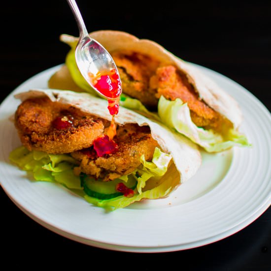 Crispy Chickpeas Patty Wraps