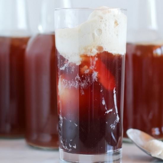 Pomegranate Kombucha Floats