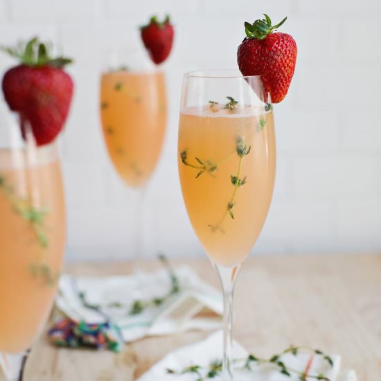 Strawberry Grapefruit Mimosa