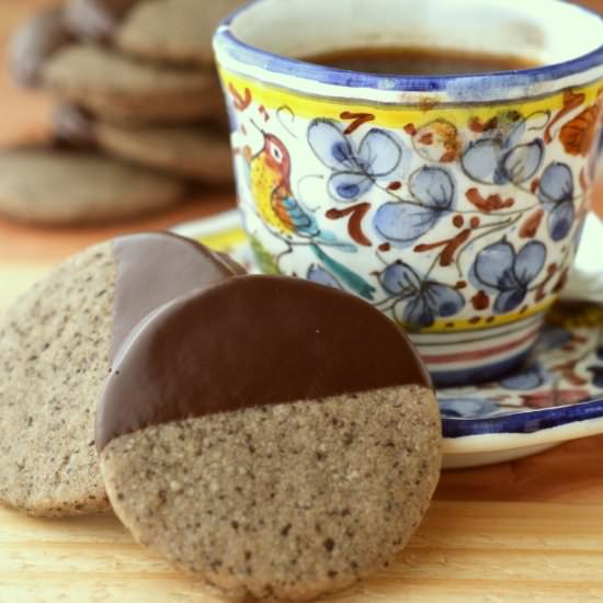 Turkish Coffee Shortbread Cookies
