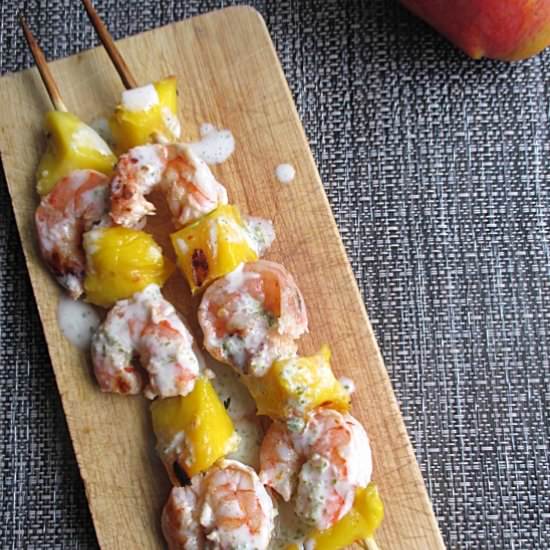 Shrimp & Mango Skewers