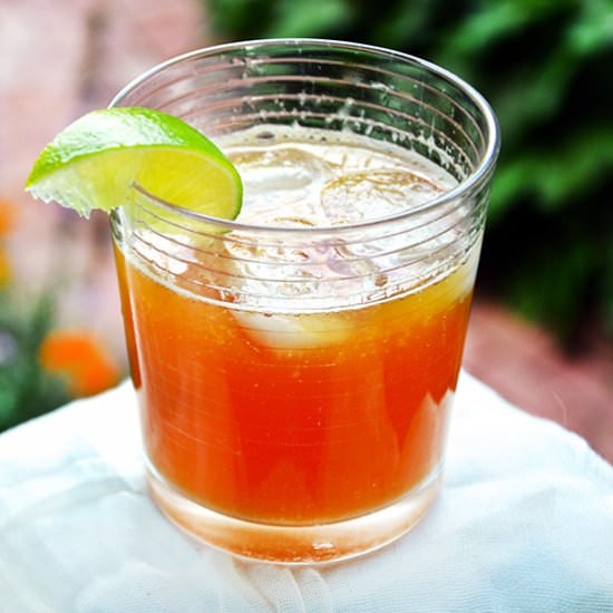 Healthier Dark and Stormy Cocktail