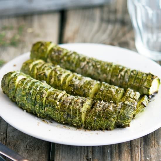 Hasselback Zucchini