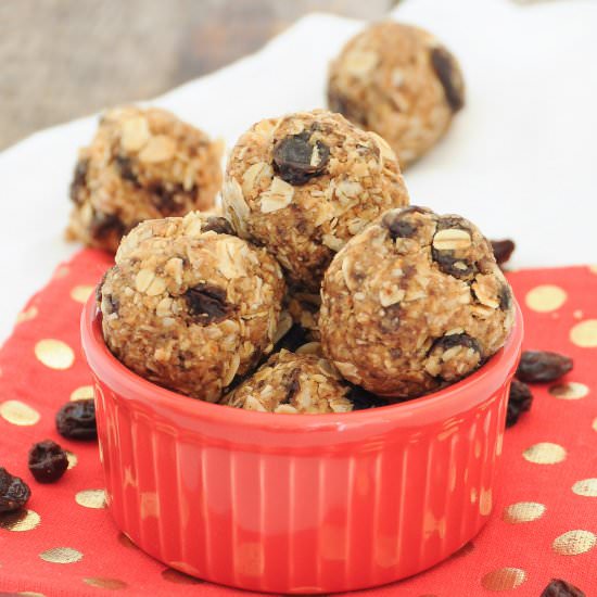 Oatmeal Raisin Cookie Dough Balls
