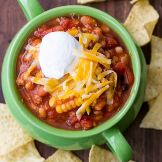 Slow Cooker Turkey Chili