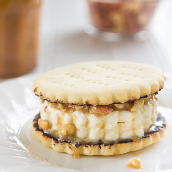 Caramel Nut  Ice Cream Cookie