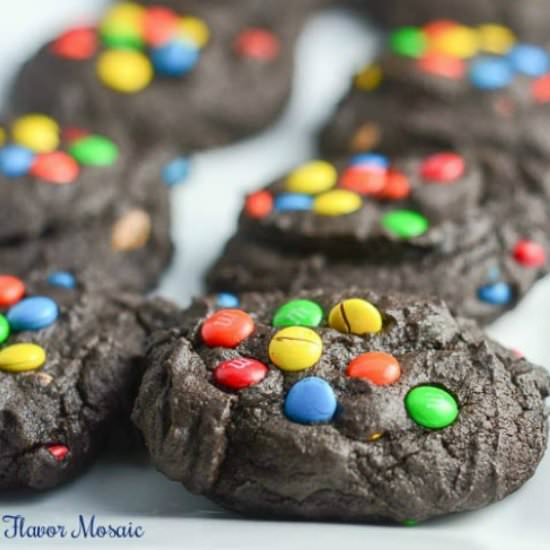 Mini M&M Chocolate Cookies