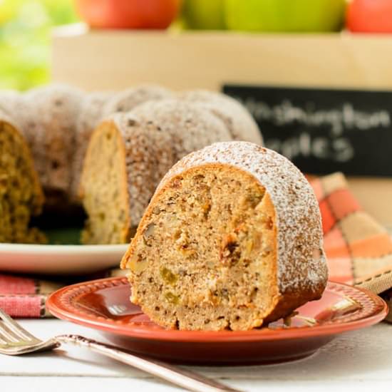 Applesauce Walnut Raisin Cake