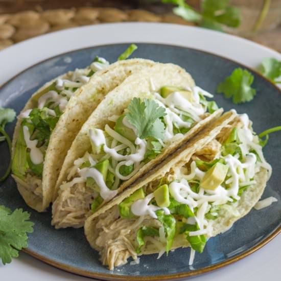 Creamy Crockpot Salsa Verde Chicken
