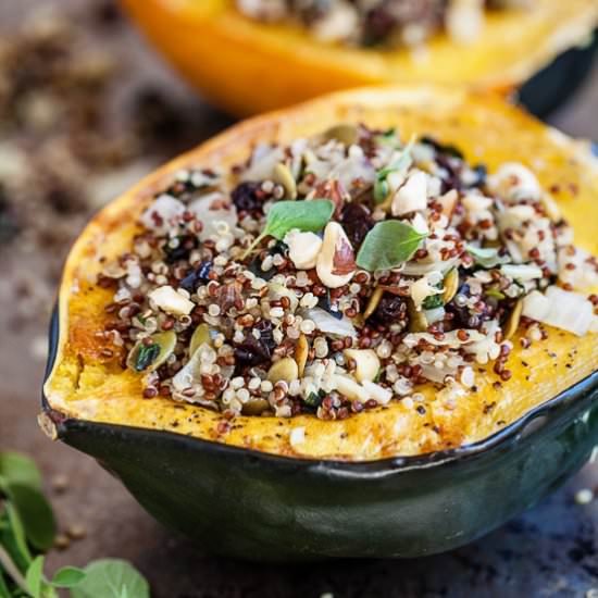 Quinoa Stuffed Acorn Squash