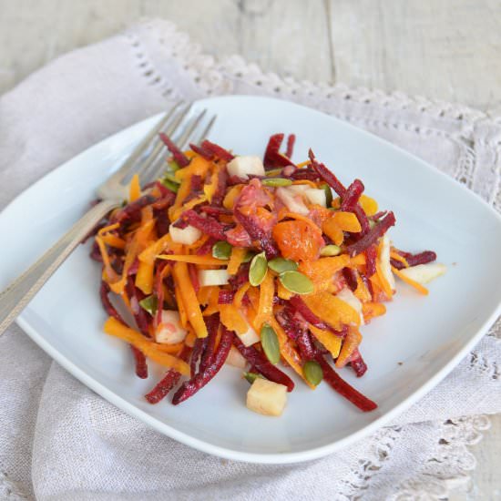 Easy Raw Beet Slaw