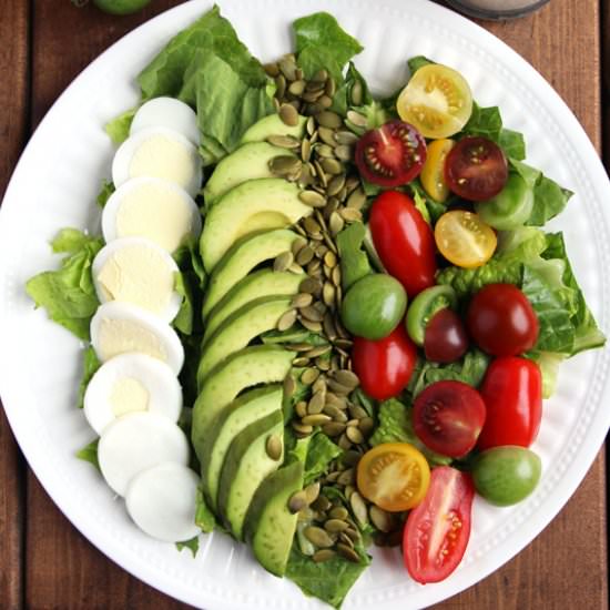 Rainbow Salad with Kefir Dressing
