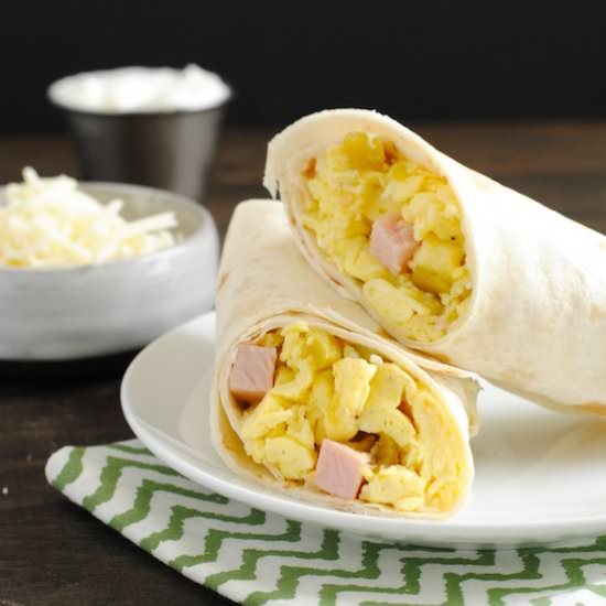 Green Chile & Ham Breakfast Burrito