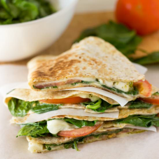 Spinach Tomato Quesadillas