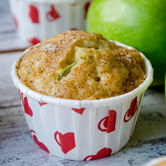 Zucchini Cinnamon Apple Muffins