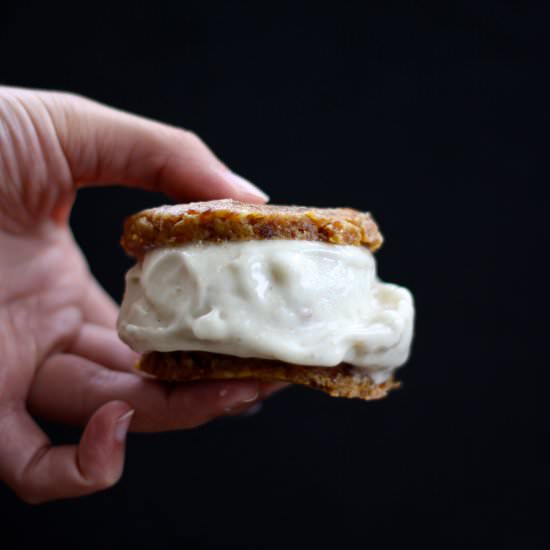 PB + BANANA ICE CREAM SANDWICHES