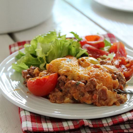 Ground beef pizza casserole