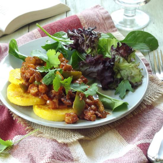 Berbere Chickpeas over Polenta