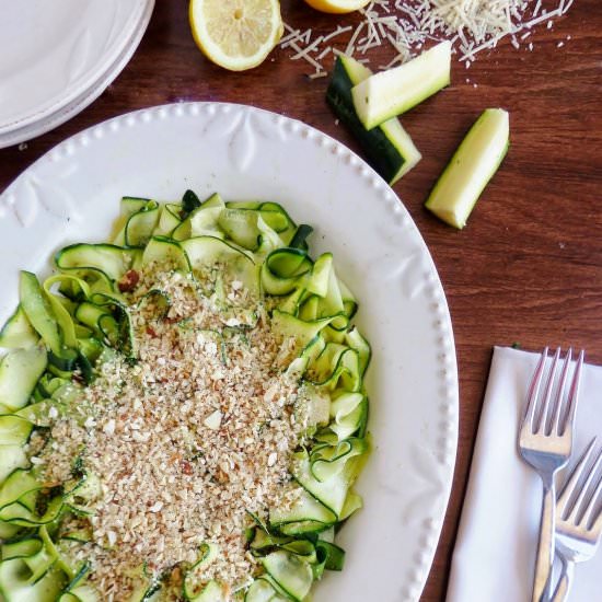 Zucchini Ribbon Salad with Almonds