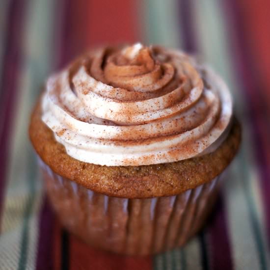 Pumpkin Cupcakes w/ Cinnamon Icing